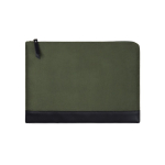 Housse PC rembourrée en polyester recyclé avec fermeture éclair 16” couleur vert