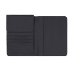 Étui pour passeport et cartes en cuir synthétique avec protection RFID couleur noir deuxième vue
