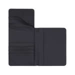 Étui pour passeport et cartes en cuir synthétique avec protection RFID couleur noir troisième vue