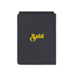 Étui pour passeport et cartes en cuir synthétique avec protection RFID couleur noir vue avec logo