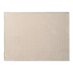Plaid en RPET avec toucher super doux et patch personnalisable couleur beige première vue