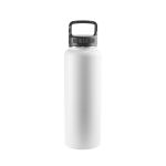 Gourde en acier inoxydable recyclé à 90 % avec double paroi 1,2 L couleur blanc