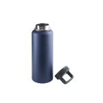Gourde en acier inoxydable recyclé à 90 % avec double paroi 1,2 L couleur bleu marine