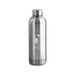 Bouteille en acier inoxydable recyclé à 90 % avec finition mate 550 ml couleur argenté mat image avec logo