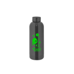 Bouteille en acier inoxydable recyclé à 90 % avec finition mate 550 ml couleur titan image avec logo
