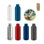 Bouteille en acier inoxydable recyclé à 90 % avec finition mate 550 ml dans boîte