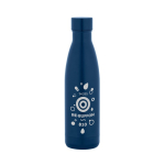 Gourde isotherme en acier inox recyclé avec finition mate 810 ml couleur bleu marine image avec logo