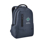 Sac à dos imperméable, nylon recyclé et RPET 210D pour ordinateur 17” couleur bleu image avec logo