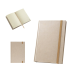 Carnet en canne à sucre, couverture rigide et feuilles lignées A5 diverses couleurs