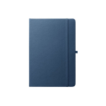 Carnet en RPET 100 % avec coins arrondis et feuilles lignées format A5 couleur bleu première vue