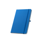 Carnet en RPET 100 % avec coins arrondis et feuilles lignées format A5 couleur bleu roi