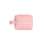 Pochette en matériaux recyclés avec doublure et poignée latérale. couleur rose clair  première vue