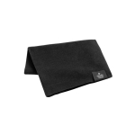 Écharpe en polyester recyclé de RPET avec patch personnalisable couleur noir image avec logo