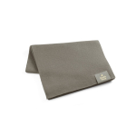 Écharpe en polyester recyclé de RPET avec patch personnalisable couleur gris clair image avec logo
