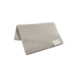 Écharpe en polyester recyclé de RPET avec patch personnalisable couleur gris clair