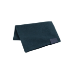 Écharpe en polyester recyclé de RPET avec patch personnalisable couleur bleu marine