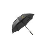 Parapluie polyester recyclé 190T avec couverture automatique Ø122,4 cm couleur noir image avec logo