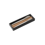 Ensemble stylo et roller en acier inoxydable recyclé avec encre noire couleur argenté mat