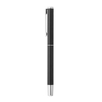 Ensemble stylo et roller aluminium recyclé avec encre bleue et noire couleur noir première vue