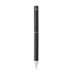 Ensemble stylo et roller aluminium recyclé avec encre bleue et noire couleur noir Septième vue
