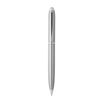 Stylo tournant en acier inoxydable recyclé avec encre noire couleur argenté mat première vue
