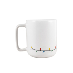 Tasse en céramique avec motif de Noël et capacité jusqu'à 330 ml couleur blanc deuxième vue