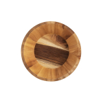 Saladier en bois d'acacia certifié, de forme ronde couleur bois foncé première vue