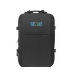 Sac à dos de voyage en polyester recyclé dense pour ordinateur 17,3” avec zone d'impression