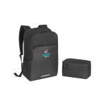 Sac à dos résistant à l'eau, compartiment thermique ordinateur 17,3” couleur noir image avec logo 4