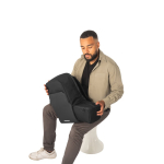 Sac à dos résistant à l'eau, compartiment thermique ordinateur 17,3” couleur noir Huitième vue