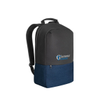 Sac à dos anti-vol en polyester recyclé pour tablette et PC 15,6”. couleur bleu image avec logo