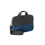 Mallette pour PC en polyester recyclé avec sangle pour trolley 15” couleur bleu