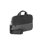 Mallette pour PC en polyester recyclé avec sangle pour trolley 15” couleur gris