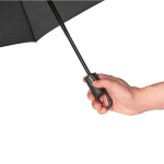 Parapluie pliable entièrement automatique en RPET 190T Ø105 cm couleur noir cinquième vue