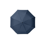 Parapluie pliable en polyester recyclé résistant au vent Ø98 cm couleur bleu deuxième vue