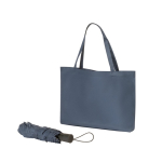 Parapluie pliable en polyester recyclé 190T automatique Ø97 cm couleur bleu première vue