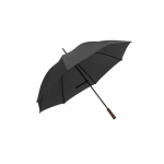 Parapluie polyester 190T, manche en bois et ouverture manuelle Ø127 cm couleur noir