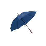 Parapluie polyester 190T, manche en bois et ouverture manuelle Ø127 cm couleur bleu image avec logo