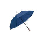 Parapluie polyester 190T, manche en bois et ouverture manuelle Ø127 cm couleur bleu
