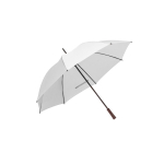 Parapluie polyester 190T, manche en bois et ouverture manuelle Ø127 cm couleur blanc