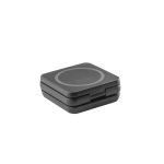 Chargeur magnétique pliable en ABS 3-en-1 servant de support couleur noir
