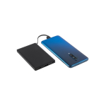 Powerbank magnétique pliable en ABS 3-en-1 de 4 000 mAh couleur noir troisième vue