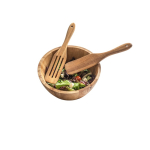 Ensemble de 2 couverts en bois d'acacia certifié FSC™ couleur bois foncé cinquième vue