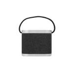 Haut-parleur portable en RPET avec chargeur sans fil ultra-rapide couleur gris foncé deuxième vue