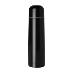 Thermos en acier inoxydable recyclé avec couvercle gobelet 750 ml couleur noir deuxième vue frontale