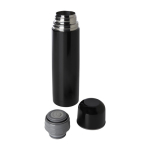 Thermos en acier inoxydable recyclé avec couvercle gobelet 750 ml couleur noir quatrième vue