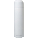 Thermos en acier inoxydable recyclé avec couvercle gobelet 750 ml couleur blanc deuxième vue frontale