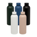 Bouteille en cuivre et inox recyclé isolée sous vide 500 ml couleur noir deuxième vue en couleurs