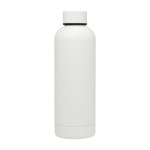 Bouteille en cuivre et inox recyclé isolée sous vide 500 ml couleur blanc deuxième vue frontale