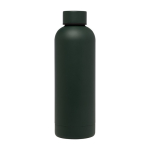 Bouteille en cuivre et inox recyclé isolée sous vide 500 ml couleur vert forêt deuxième vue frontale